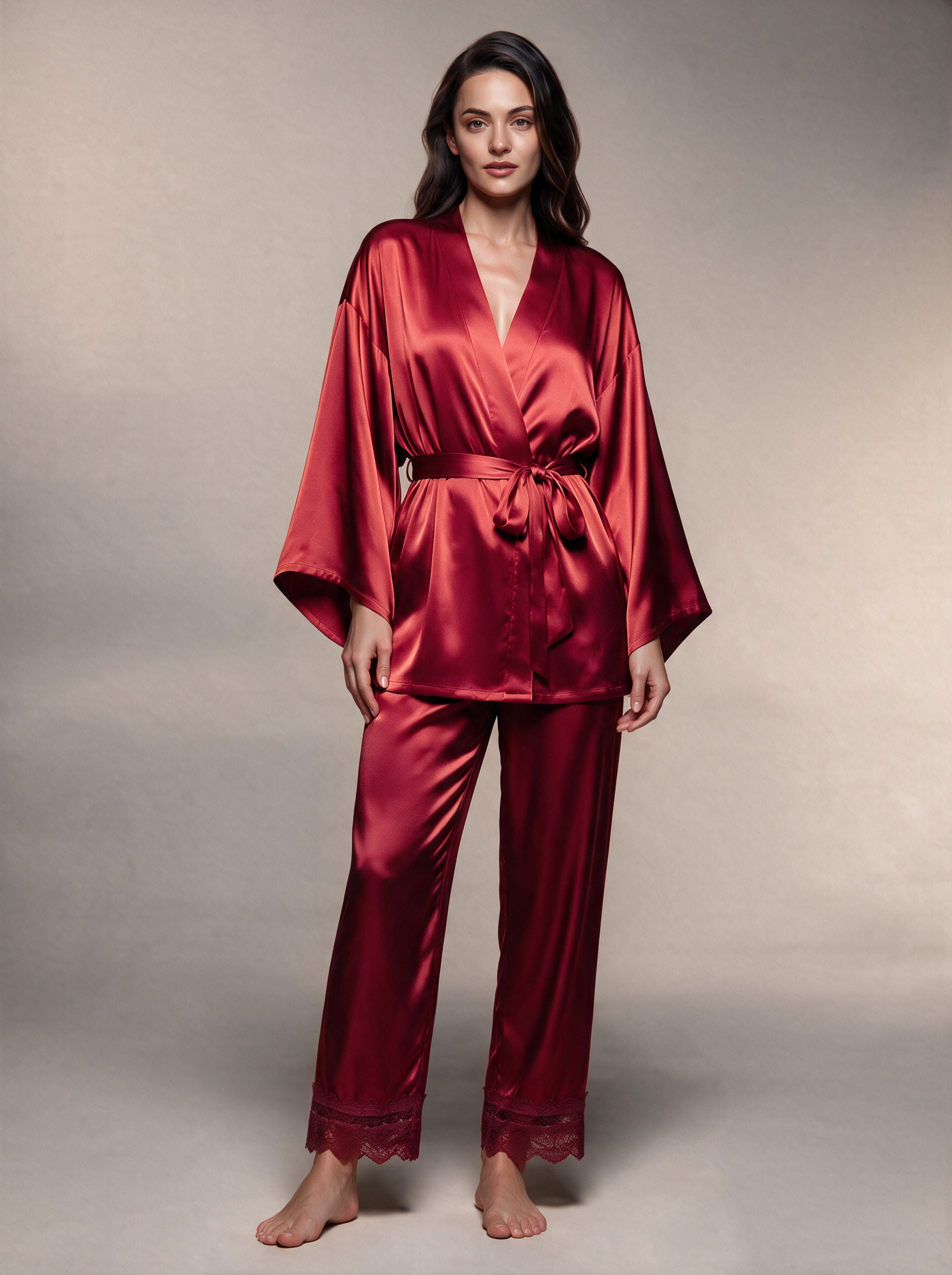 Velora (Japanese Style Satin Pajama Set)