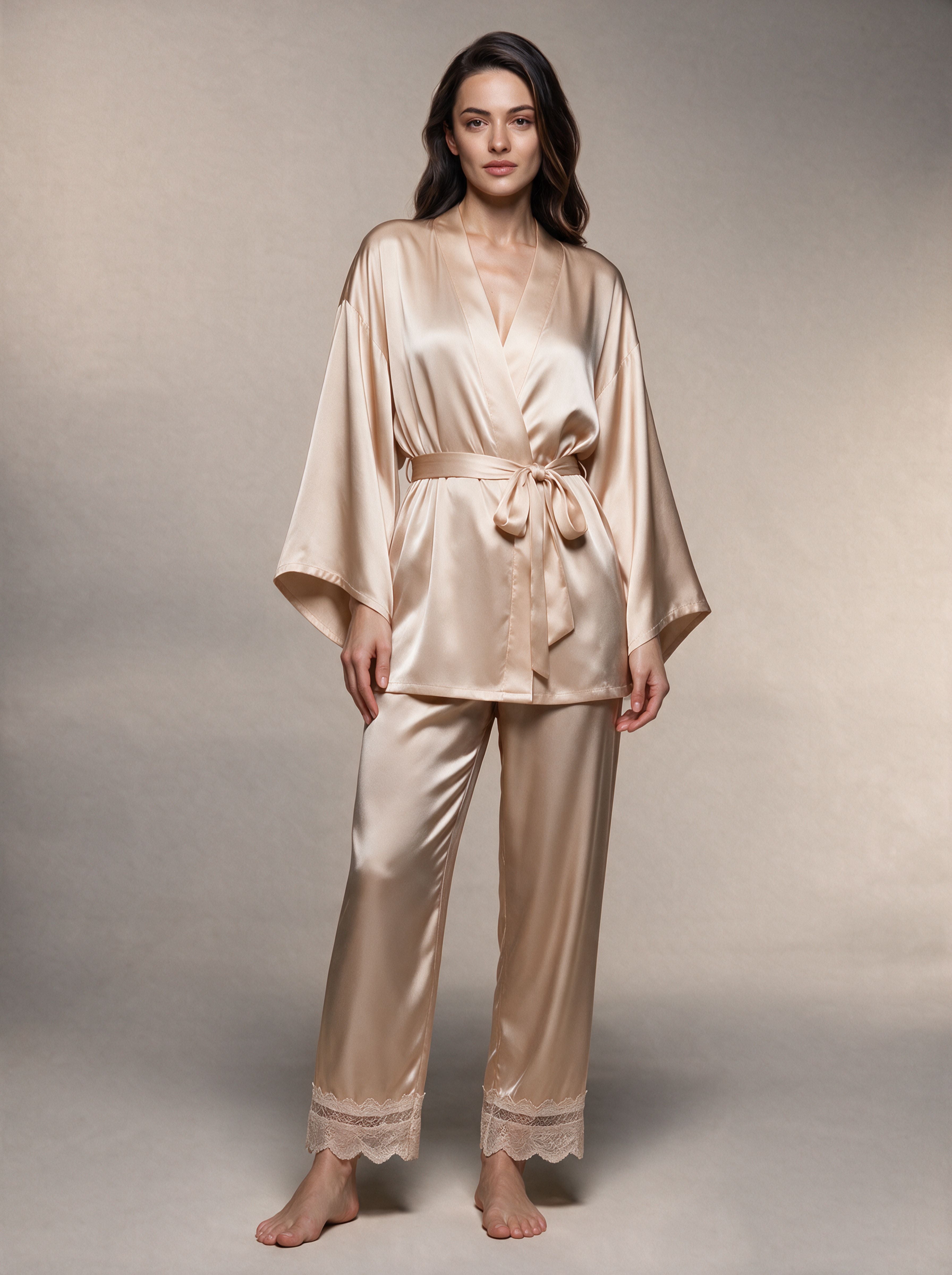 Velora (Japanese Style Satin Pajama Set)